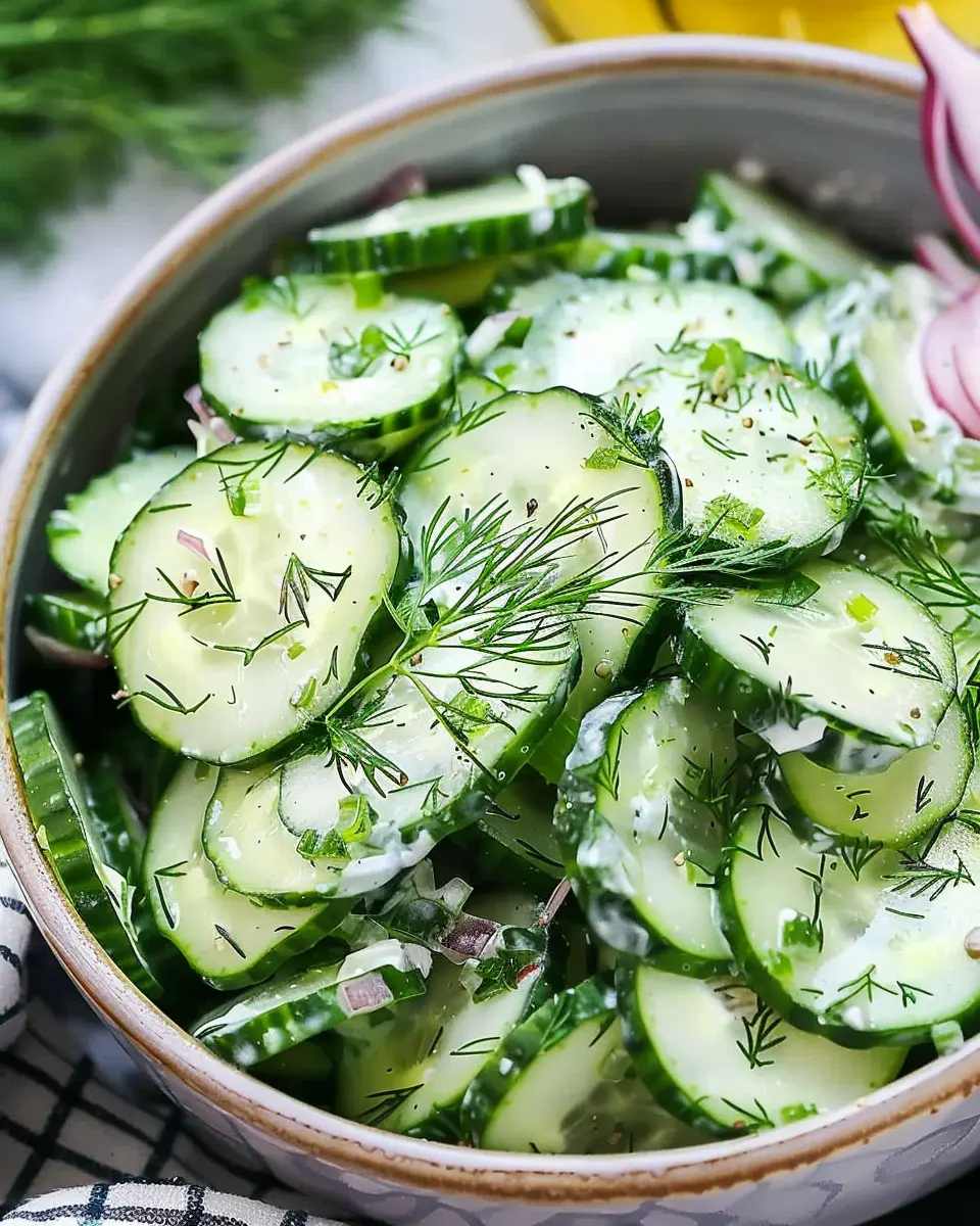 Cucumber Dill Salad: Easy Refreshing Treat for Food Lovers