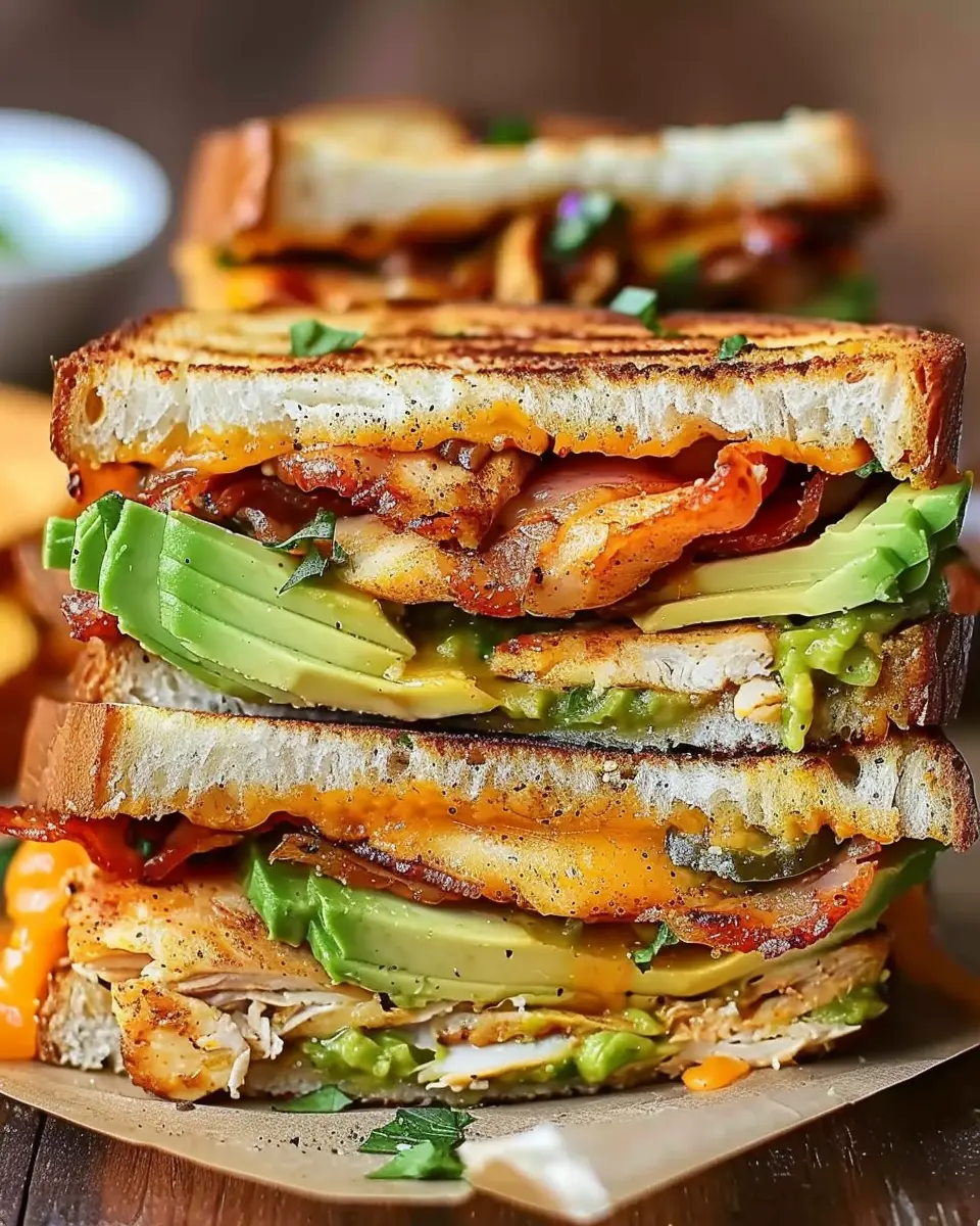 Chicken Avocado Melt Sandwich: Easy Turkey Bacon Delight