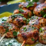 Chicken Kofta Garlic Yogurt Sauce