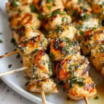 Easy Ranch Garlic Parmesan Chicken Skewers (Oven-Baked!)