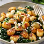 Crispy Gnocchi With Spinach And Feta