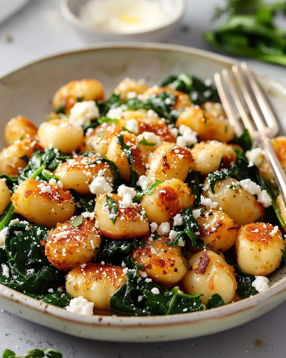 Crispy Gnocchi with Spinach and Feta: A Delightfully Easy Recipe