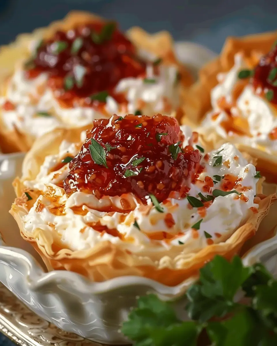 Quick Pepper Jelly Cream Cheese Appetizer Dip with Turkey Bacon Delight