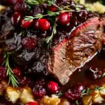 Slow-Braised Beef Roast with Cranberry Balsamic Glaze