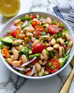 Easy Lemon-Marinated Bean and Vegetable Salad