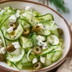Shaved Cucumber and Fennel Salad with Olives and Feta