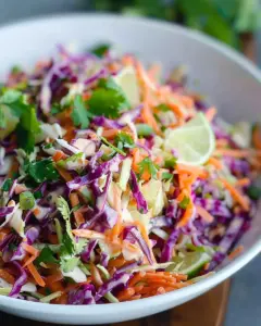 Tri-Color Slaw with Lime Dressing