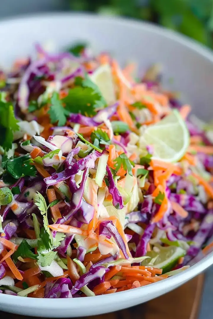 Tri-Color Slaw with Lime Dressing