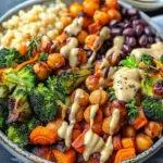Irresistible Roasted Veggie Chickpea Bowls With Maple Dijon Dressing