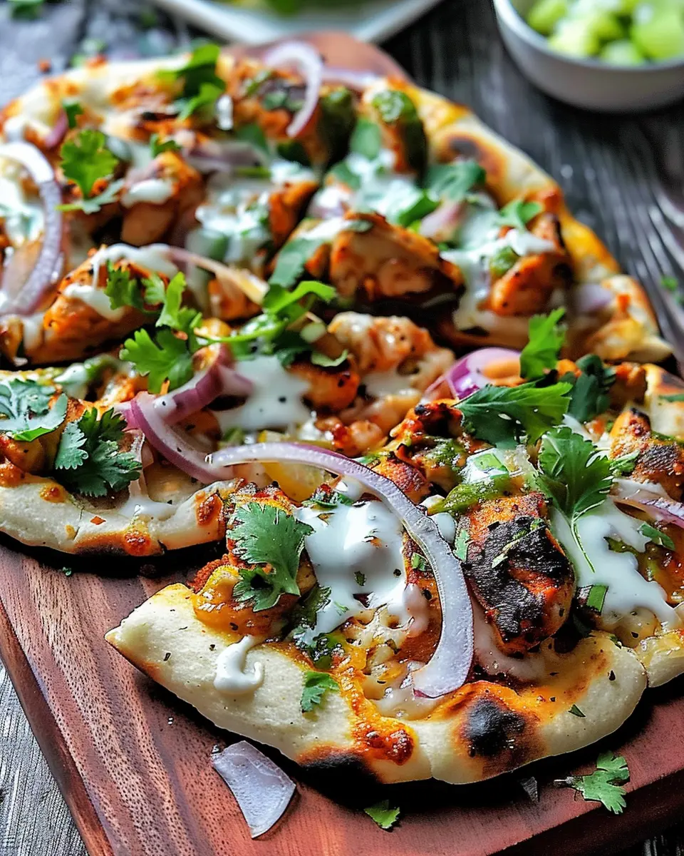 Tandoori Chicken Naan Pizza: Easy and Indulgent Homemade Delight