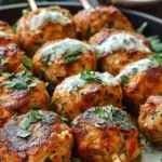 Chicken Kofta Garlic Yogurt Sauce