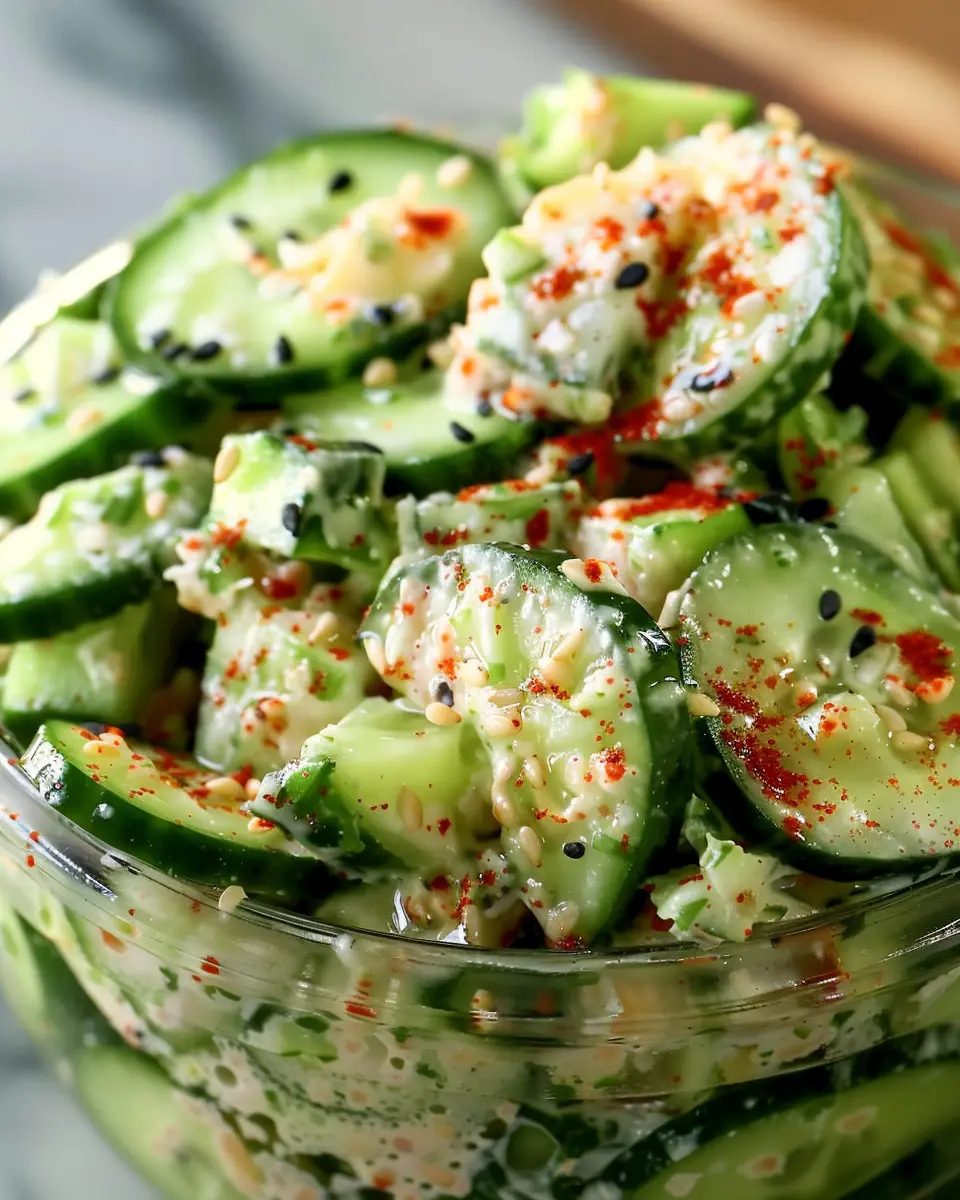 Easy California Roll Cucumber Salad with Turkey Bacon Delight
