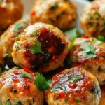 Easy Thai Baked Chicken Meatballs