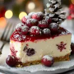 hristmas Cheesecake with Cranberry Jam & White Chocolate Mousse
