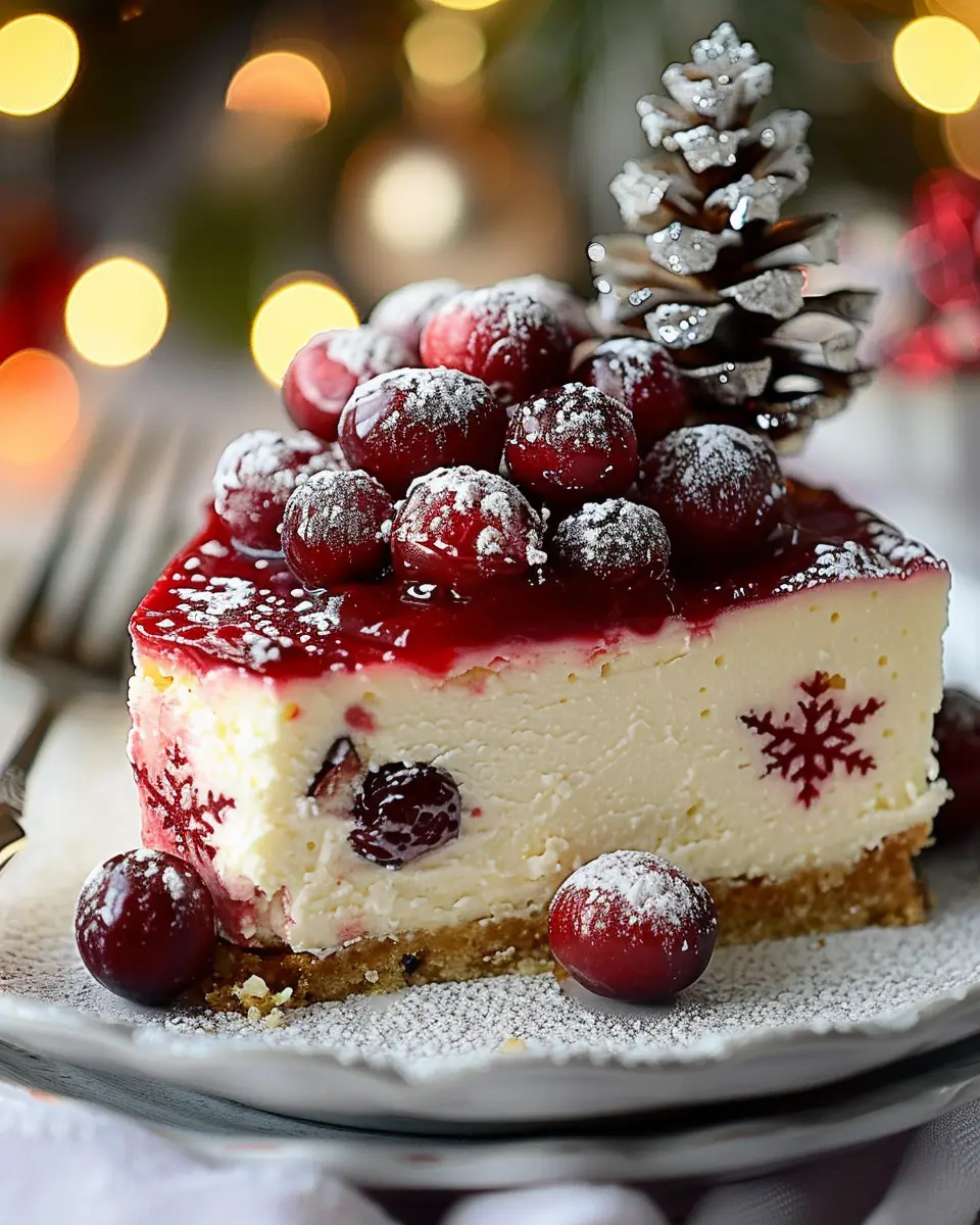 Christmas cheesecake with cranberry jam & white chocolate mousse bliss
