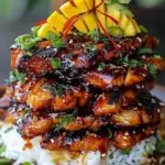 Hawaiian Huli Huli Chicken Stack
