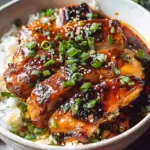 Caramelized Soy Chicken in Garlic Ginger Broth with Rice