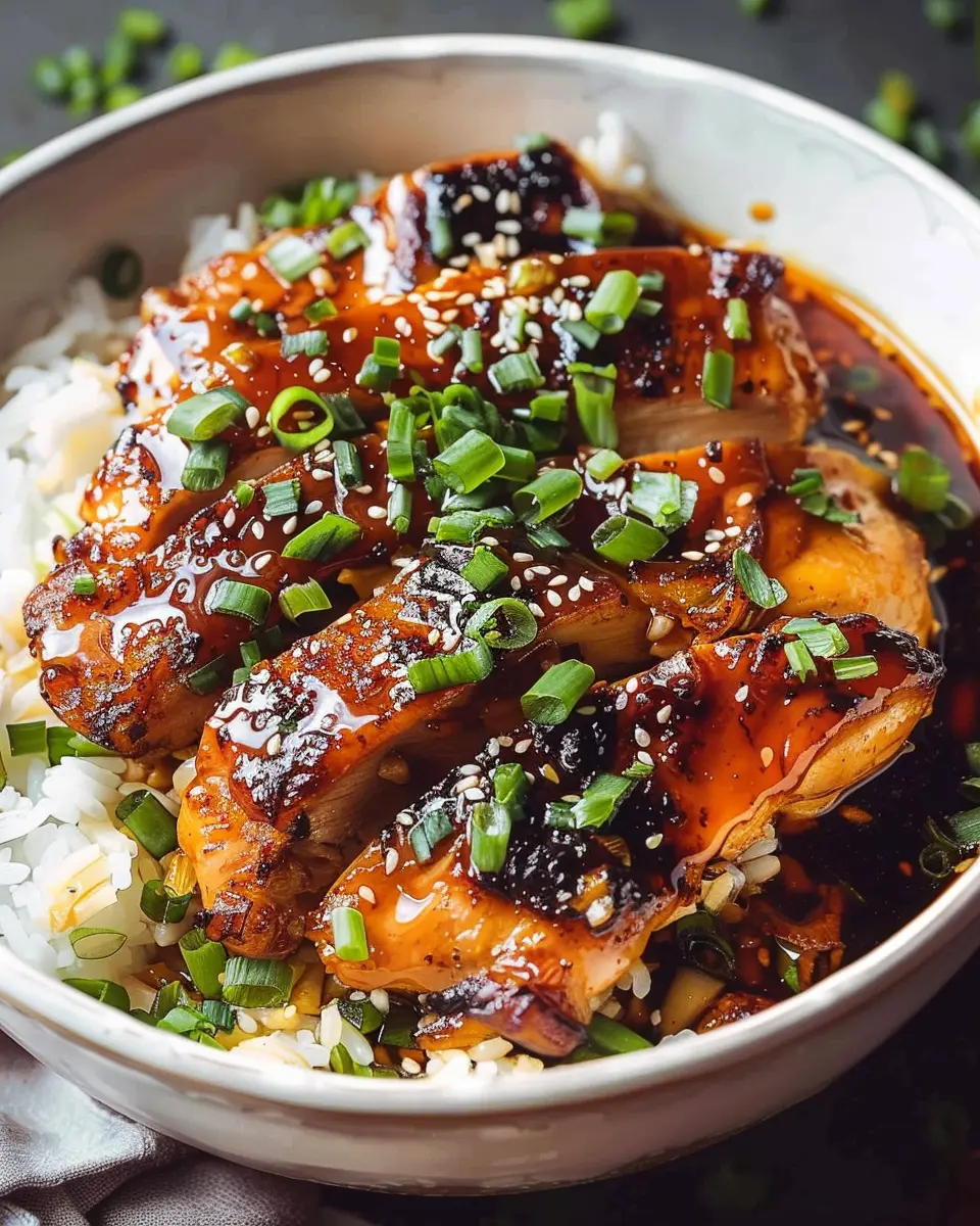 Caramelized Soy Chicken: Indulgent Garlic Ginger Broth with Rice