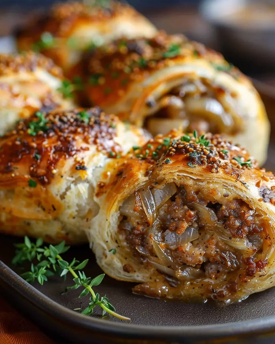 Savory French Onion Sausage Rolls: Easy Comfort Food Delight